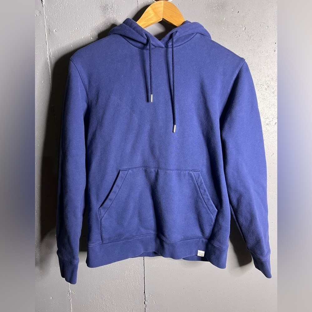 Norse Projects Blue Hooded Zip-Up Sweater